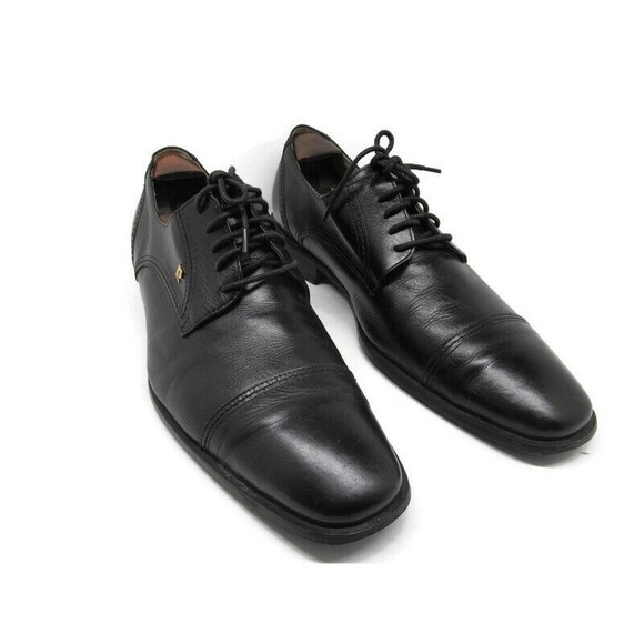 Pierre Cardin Paris Black Cap Toe Derby Shoes  Mens Size US 10.5 M EUR 42 - Picture 1 of 12